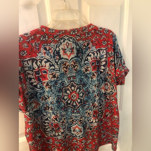 NEW- Misses boho print blouse size XL- NWOT - Picture 2 of 5